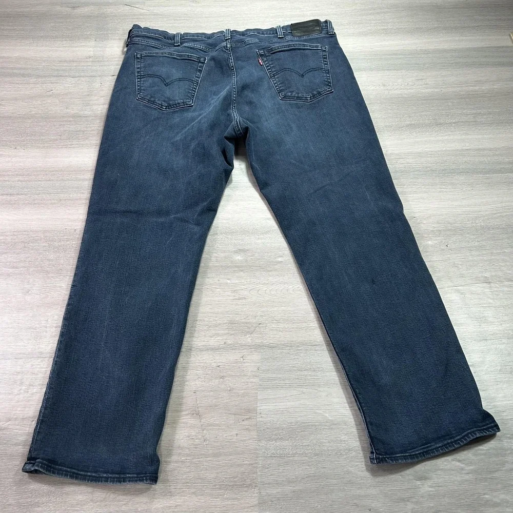 Levis 541 Jeans Mens 44x30 Blue Dark‎ Wash Athletic Fit Straight Stretch Denim